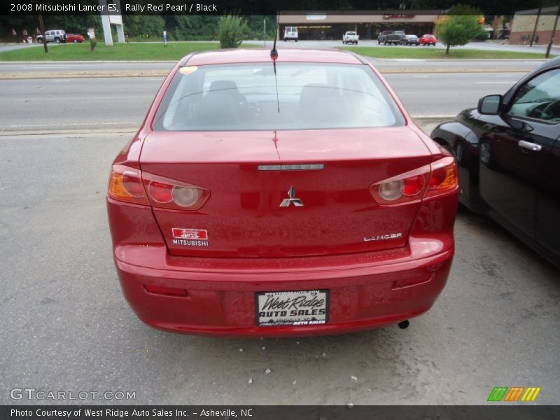 Rally Red Pearl / Black 2008 Mitsubishi Lancer ES