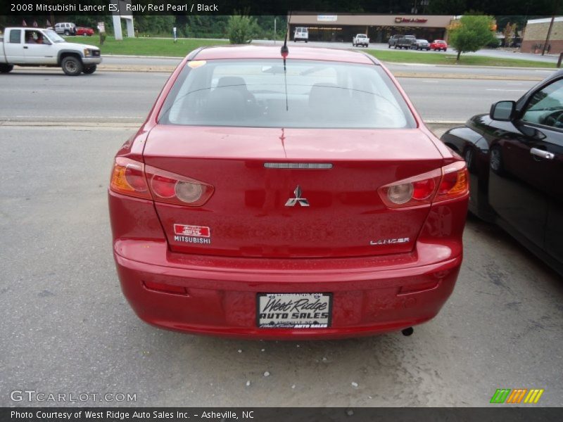 Rally Red Pearl / Black 2008 Mitsubishi Lancer ES