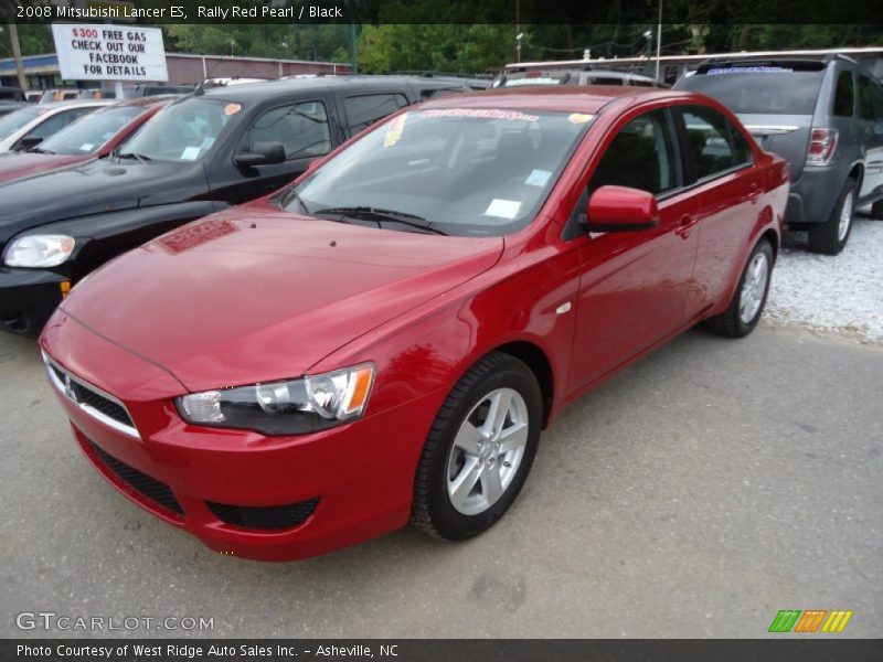 Rally Red Pearl / Black 2008 Mitsubishi Lancer ES