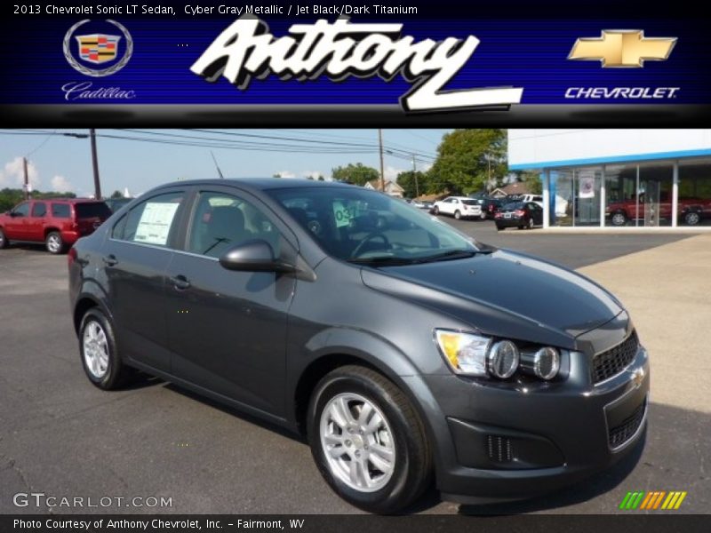 Cyber Gray Metallic / Jet Black/Dark Titanium 2013 Chevrolet Sonic LT Sedan