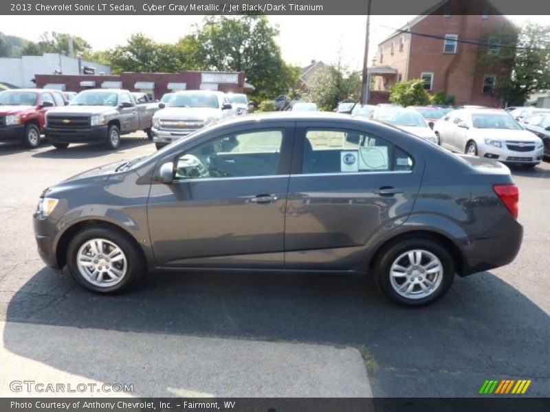 Cyber Gray Metallic / Jet Black/Dark Titanium 2013 Chevrolet Sonic LT Sedan