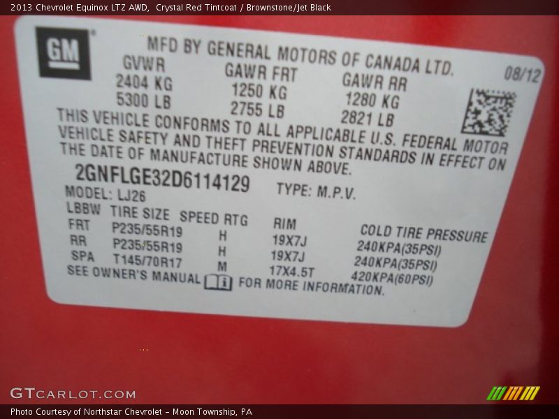 Crystal Red Tintcoat / Brownstone/Jet Black 2013 Chevrolet Equinox LTZ AWD
