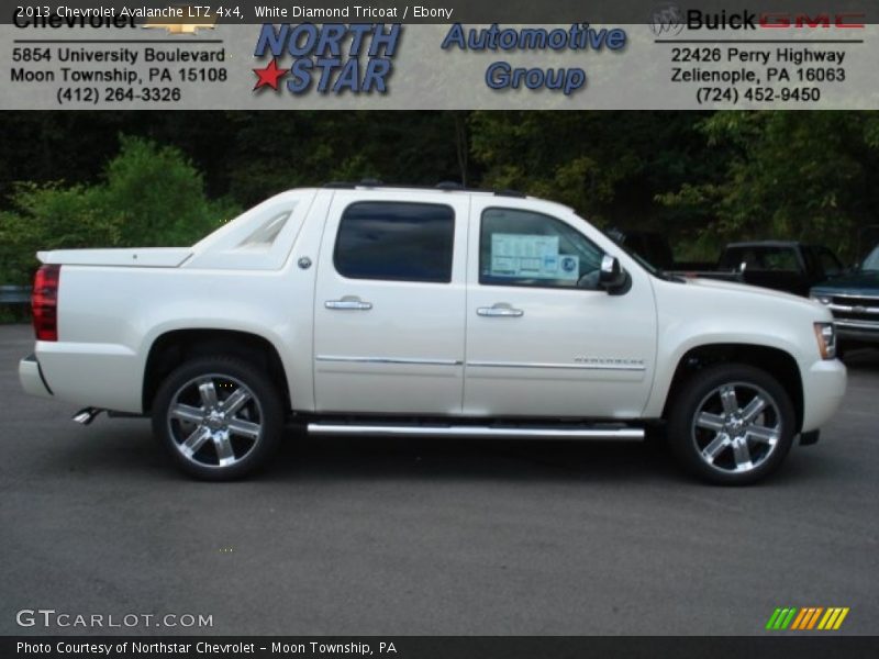 White Diamond Tricoat / Ebony 2013 Chevrolet Avalanche LTZ 4x4