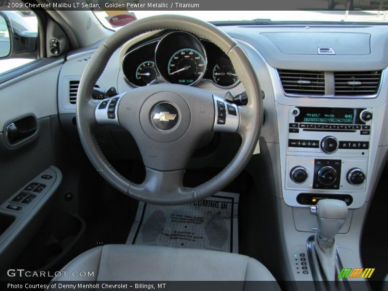 Golden Pewter Metallic / Titanium 2009 Chevrolet Malibu LT Sedan