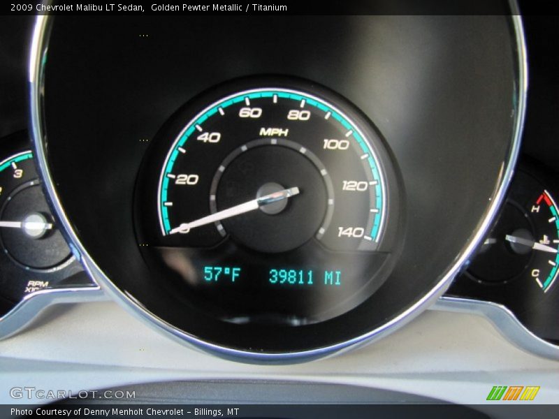 Golden Pewter Metallic / Titanium 2009 Chevrolet Malibu LT Sedan