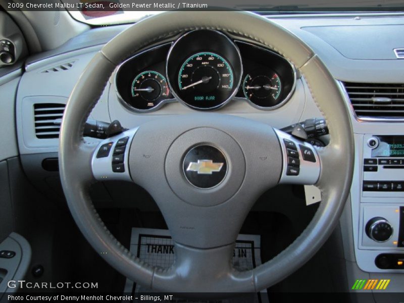 Golden Pewter Metallic / Titanium 2009 Chevrolet Malibu LT Sedan