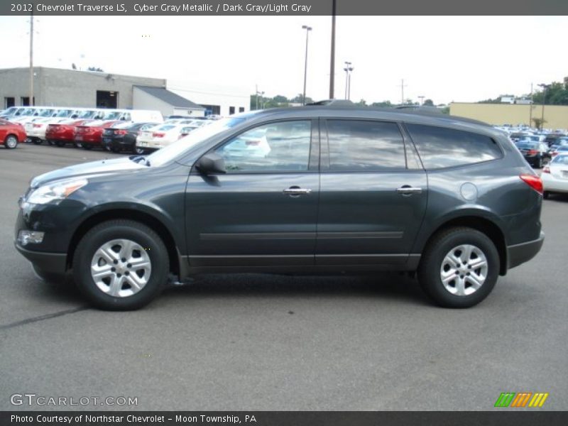 Cyber Gray Metallic / Dark Gray/Light Gray 2012 Chevrolet Traverse LS