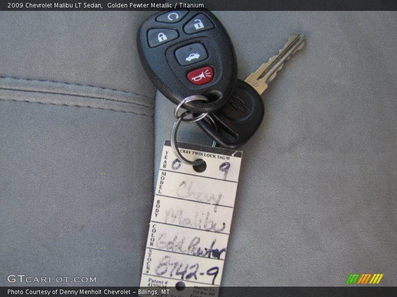 Golden Pewter Metallic / Titanium 2009 Chevrolet Malibu LT Sedan