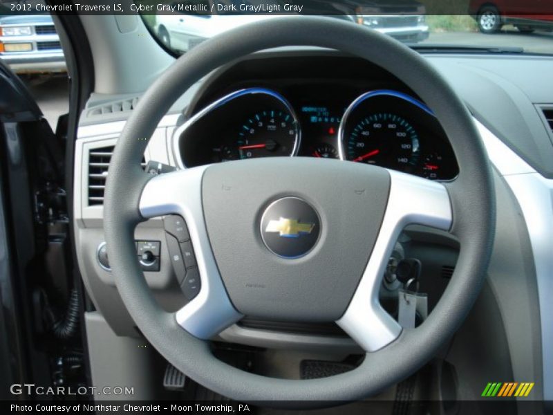 Cyber Gray Metallic / Dark Gray/Light Gray 2012 Chevrolet Traverse LS