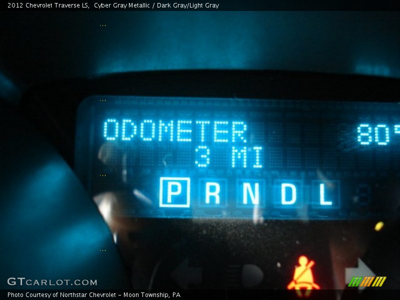 Cyber Gray Metallic / Dark Gray/Light Gray 2012 Chevrolet Traverse LS