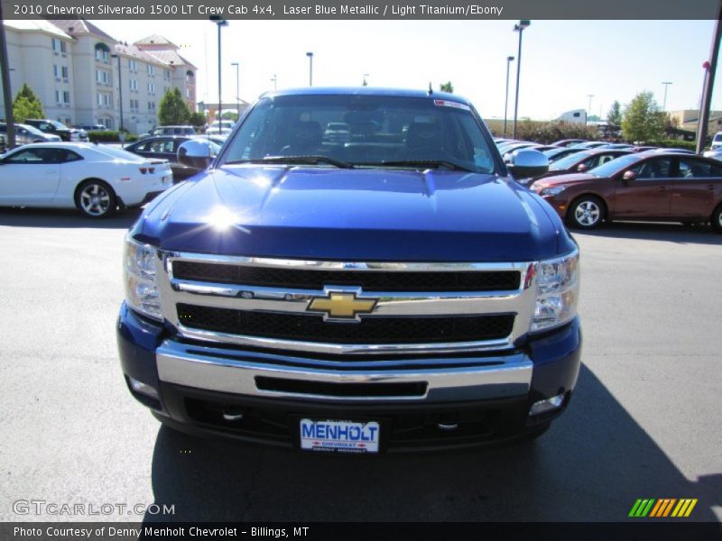 Laser Blue Metallic / Light Titanium/Ebony 2010 Chevrolet Silverado 1500 LT Crew Cab 4x4
