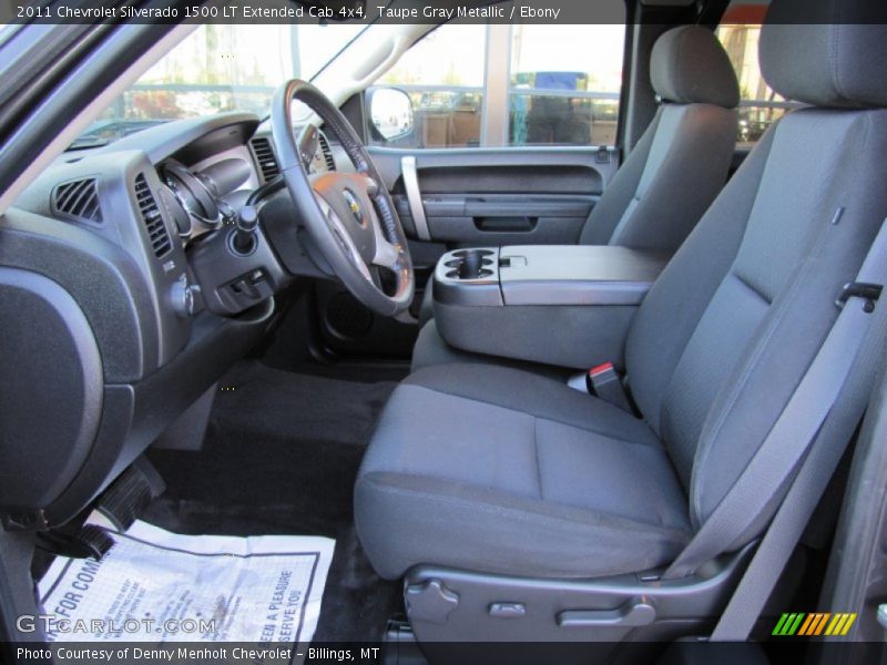 Taupe Gray Metallic / Ebony 2011 Chevrolet Silverado 1500 LT Extended Cab 4x4