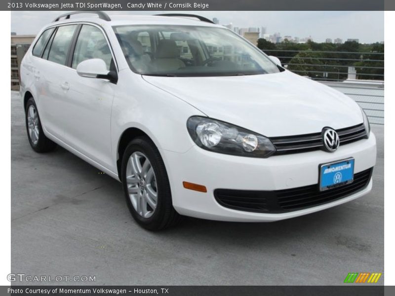 Candy White / Cornsilk Beige 2013 Volkswagen Jetta TDI SportWagen