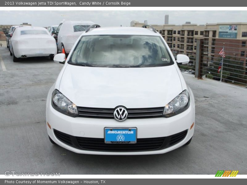 Candy White / Cornsilk Beige 2013 Volkswagen Jetta TDI SportWagen