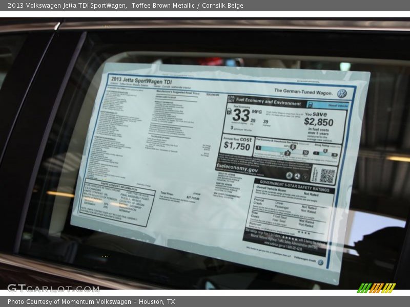 Toffee Brown Metallic / Cornsilk Beige 2013 Volkswagen Jetta TDI SportWagen