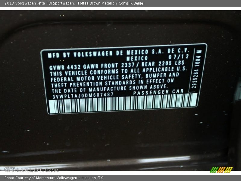 Toffee Brown Metallic / Cornsilk Beige 2013 Volkswagen Jetta TDI SportWagen