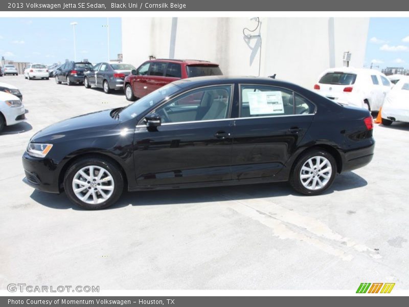 Black Uni / Cornsilk Beige 2013 Volkswagen Jetta SE Sedan