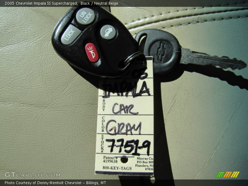 Keys of 2005 Impala SS Supercharged