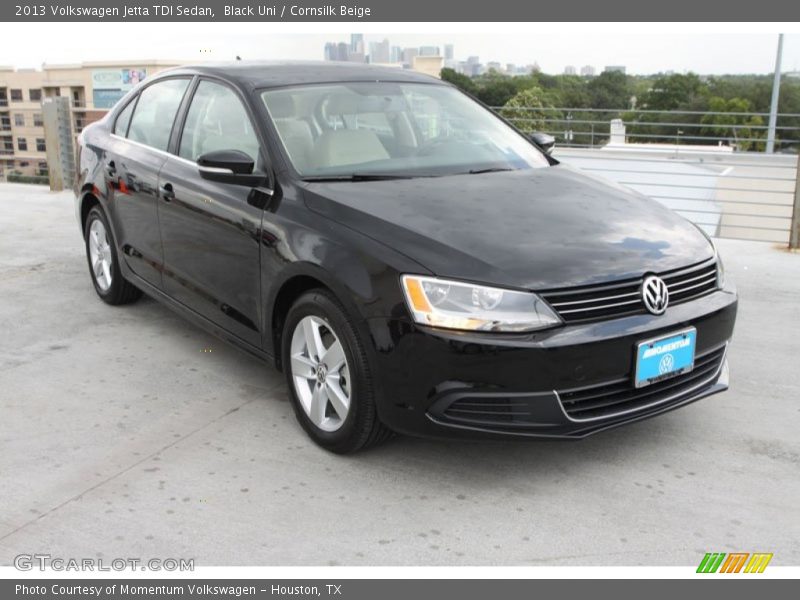 Black Uni / Cornsilk Beige 2013 Volkswagen Jetta TDI Sedan