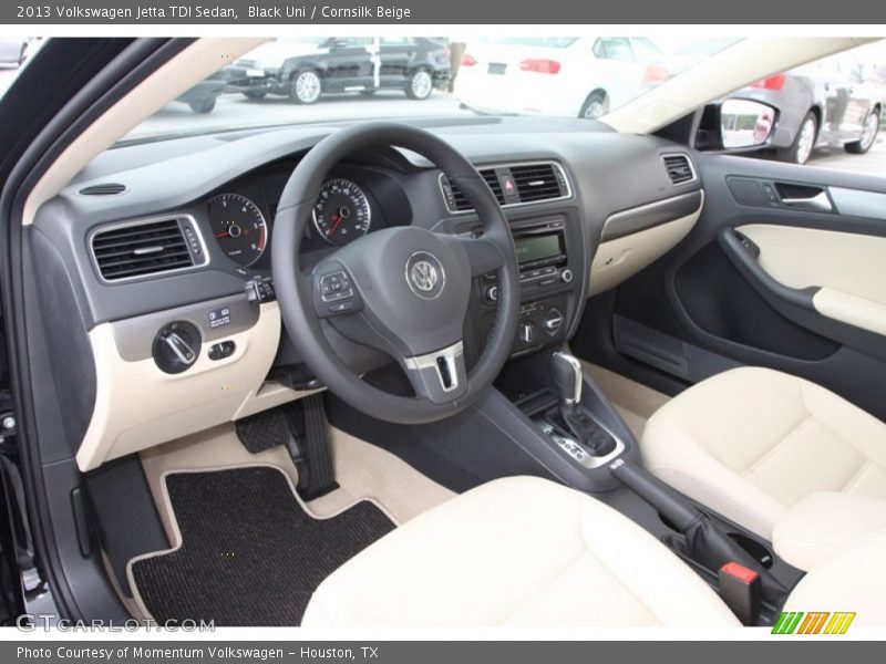 Black Uni / Cornsilk Beige 2013 Volkswagen Jetta TDI Sedan