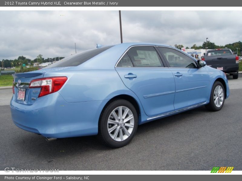 Clearwater Blue Metallic / Ivory 2012 Toyota Camry Hybrid XLE