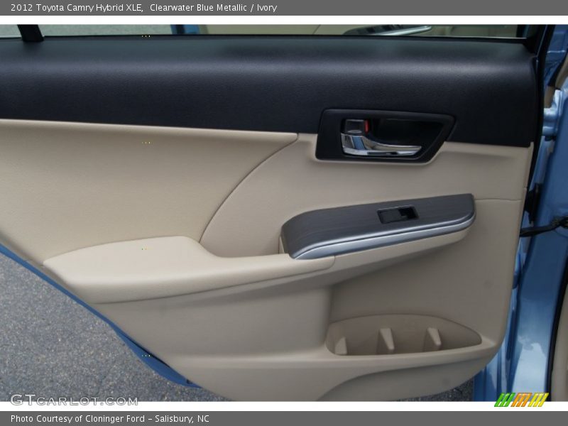 Clearwater Blue Metallic / Ivory 2012 Toyota Camry Hybrid XLE