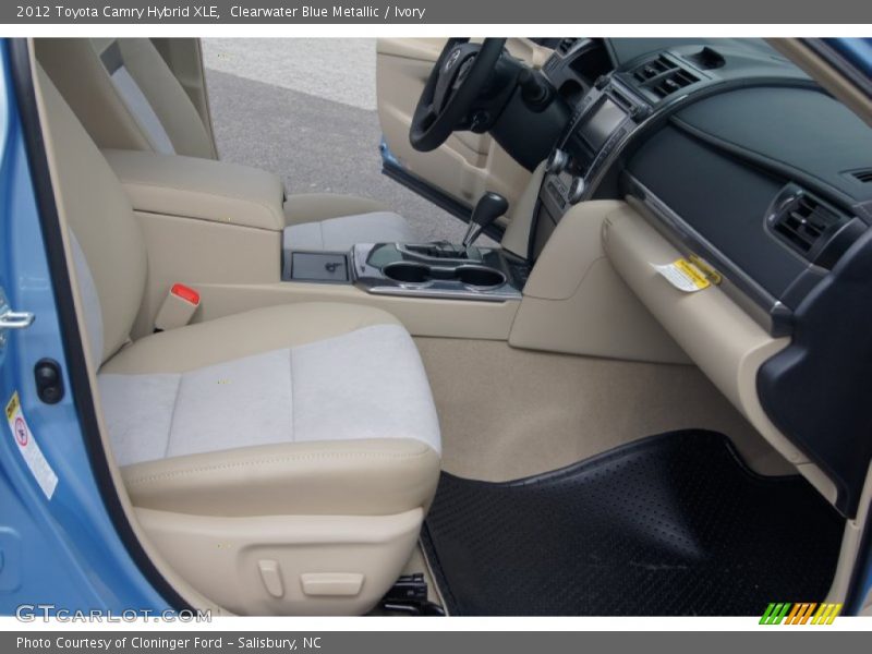 Clearwater Blue Metallic / Ivory 2012 Toyota Camry Hybrid XLE