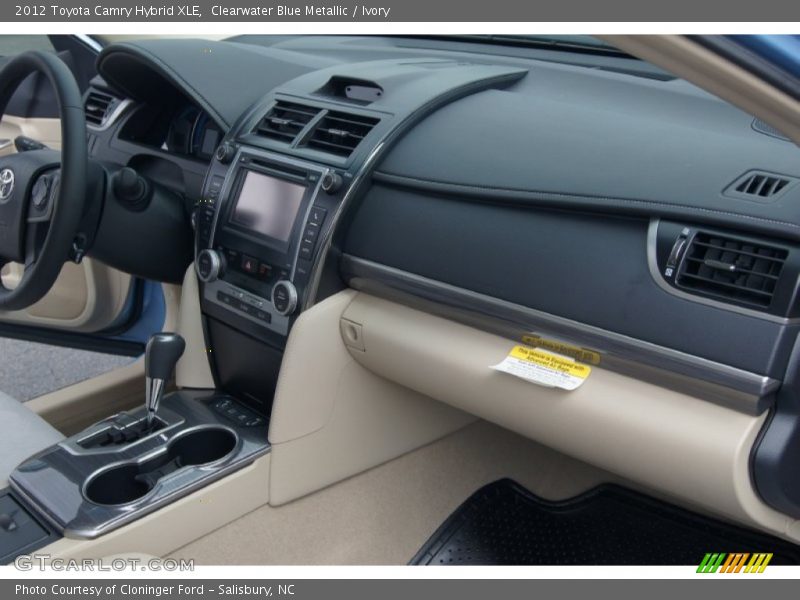 Clearwater Blue Metallic / Ivory 2012 Toyota Camry Hybrid XLE
