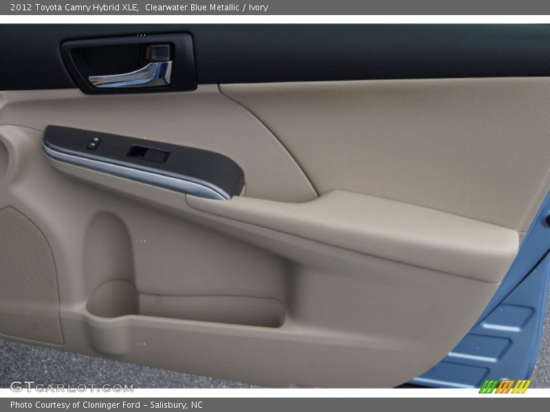 Clearwater Blue Metallic / Ivory 2012 Toyota Camry Hybrid XLE