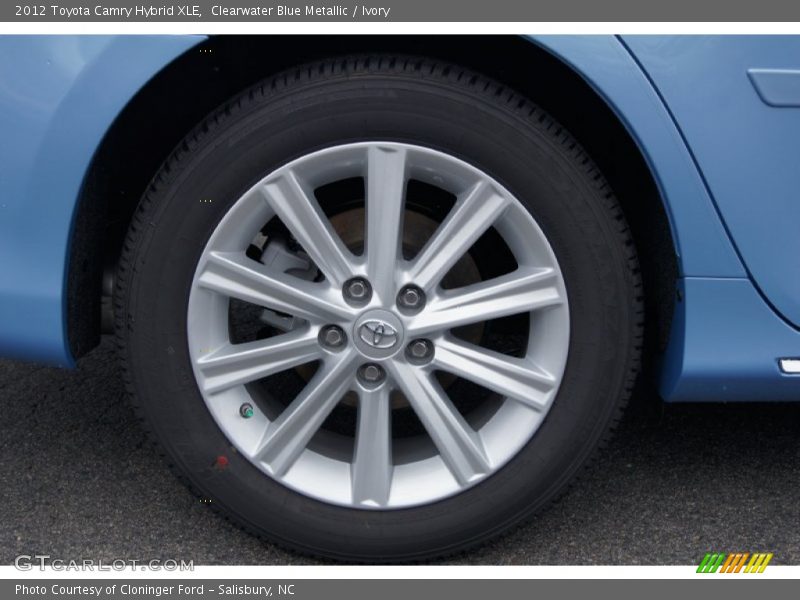 Clearwater Blue Metallic / Ivory 2012 Toyota Camry Hybrid XLE