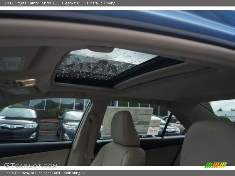 Clearwater Blue Metallic / Ivory 2012 Toyota Camry Hybrid XLE
