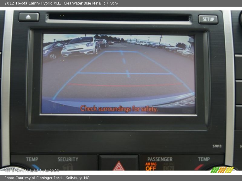 Clearwater Blue Metallic / Ivory 2012 Toyota Camry Hybrid XLE