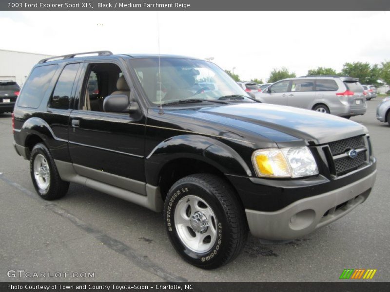 Black / Medium Parchment Beige 2003 Ford Explorer Sport XLS