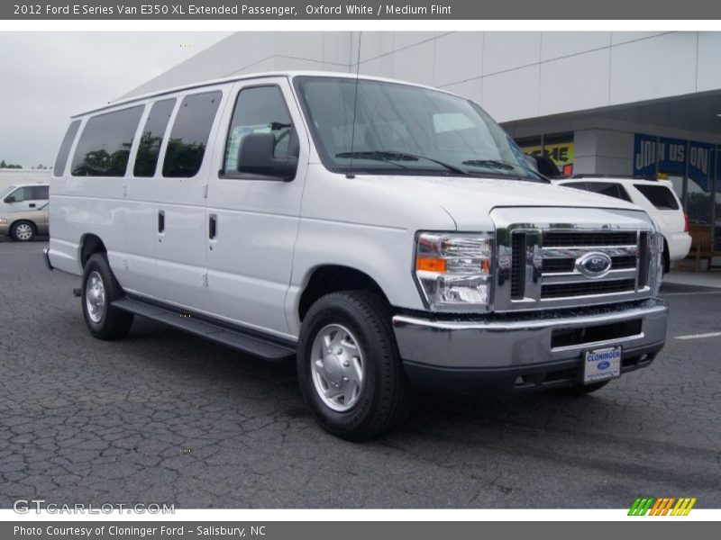 Oxford White / Medium Flint 2012 Ford E Series Van E350 XL Extended Passenger