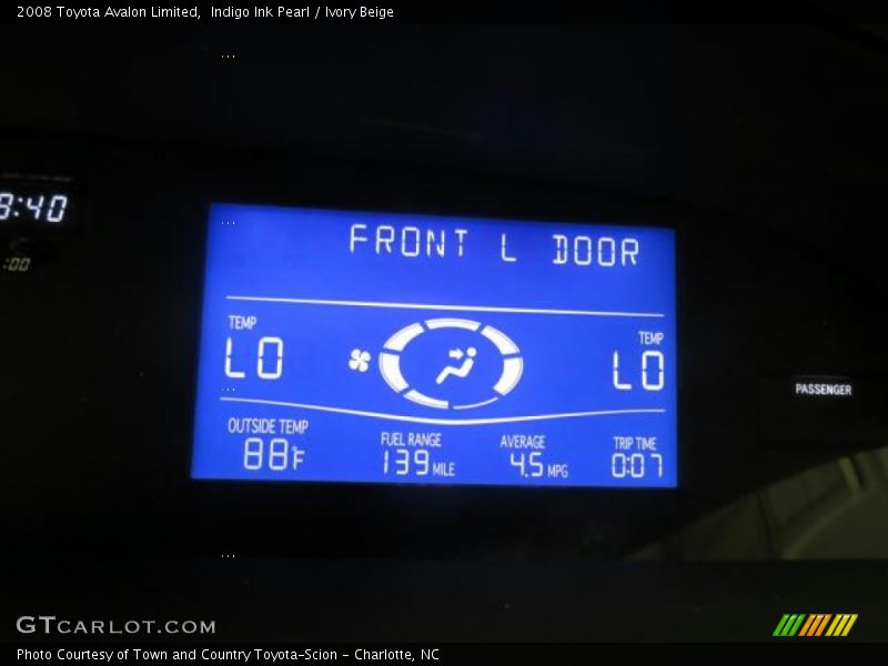 Indigo Ink Pearl / Ivory Beige 2008 Toyota Avalon Limited
