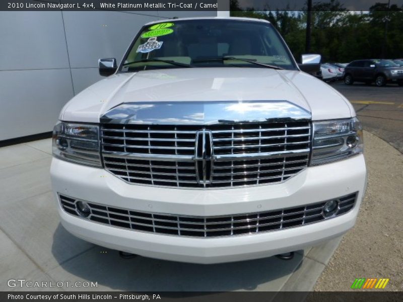 White Platinum Metallic Tri-Coat / Camel 2010 Lincoln Navigator L 4x4