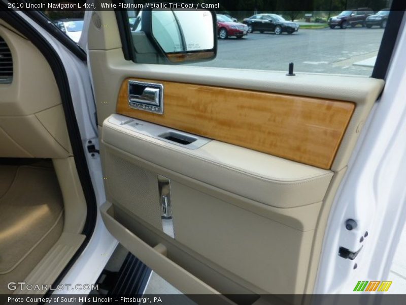 White Platinum Metallic Tri-Coat / Camel 2010 Lincoln Navigator L 4x4