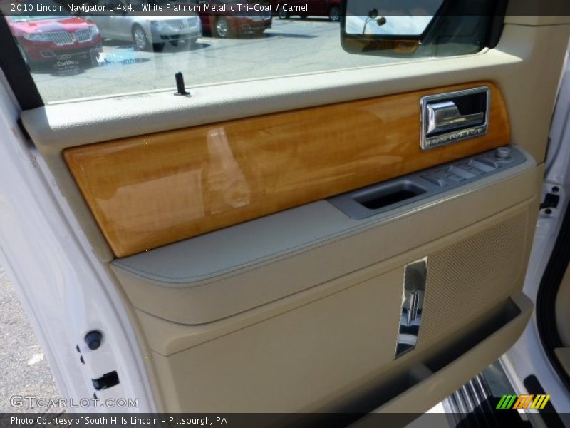 White Platinum Metallic Tri-Coat / Camel 2010 Lincoln Navigator L 4x4