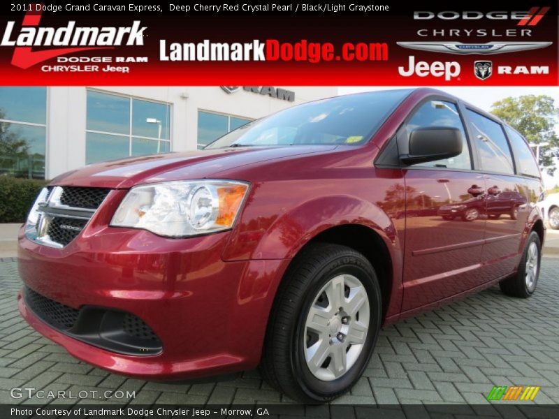 Deep Cherry Red Crystal Pearl / Black/Light Graystone 2011 Dodge Grand Caravan Express