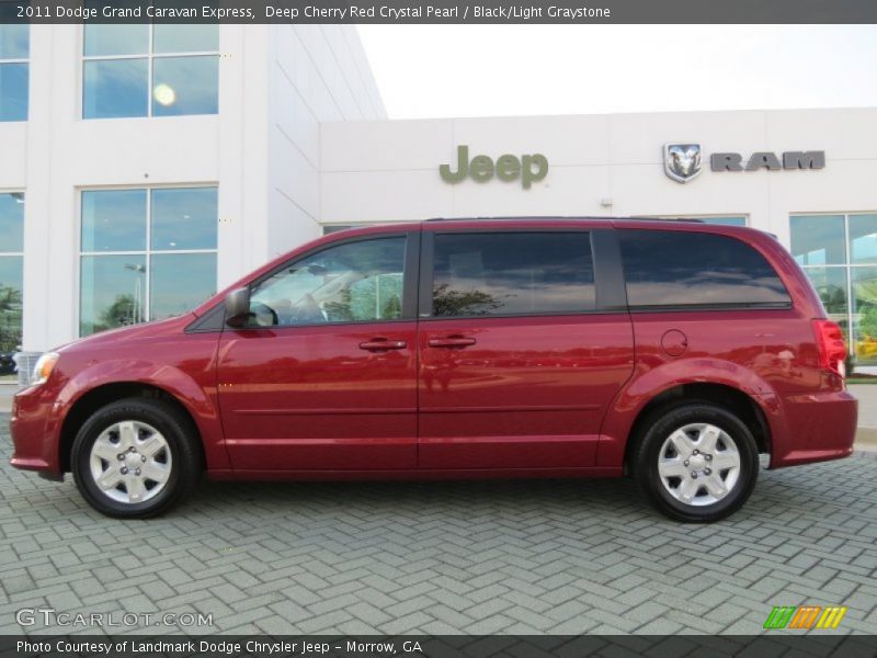 Deep Cherry Red Crystal Pearl / Black/Light Graystone 2011 Dodge Grand Caravan Express