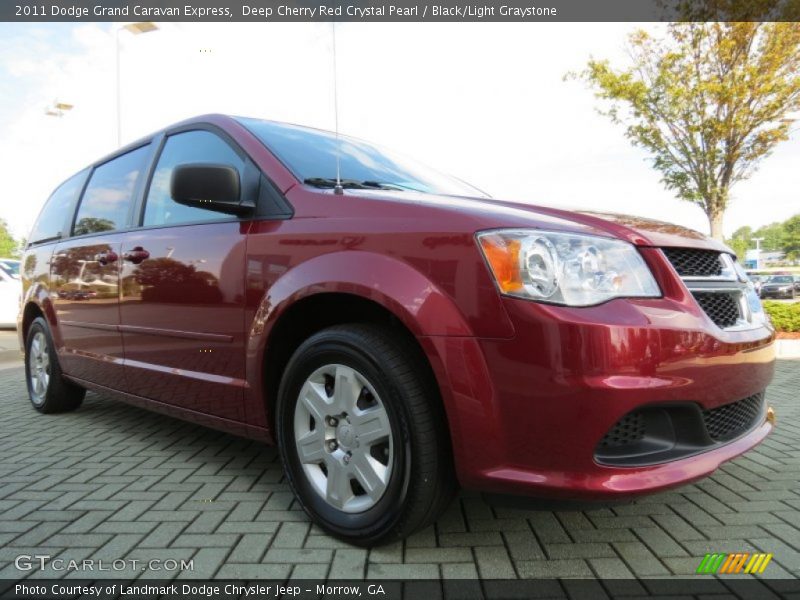 Deep Cherry Red Crystal Pearl / Black/Light Graystone 2011 Dodge Grand Caravan Express