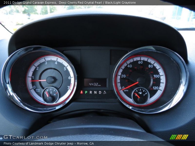 Deep Cherry Red Crystal Pearl / Black/Light Graystone 2011 Dodge Grand Caravan Express