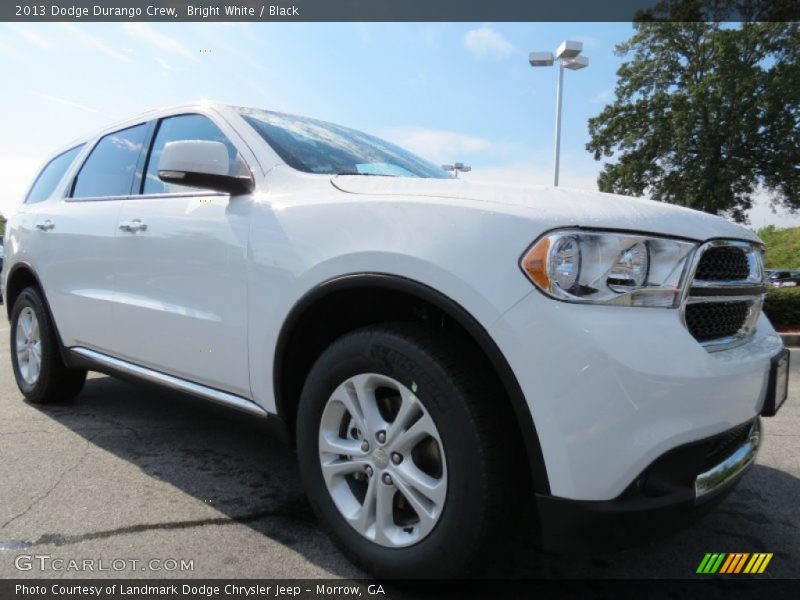 Bright White / Black 2013 Dodge Durango Crew