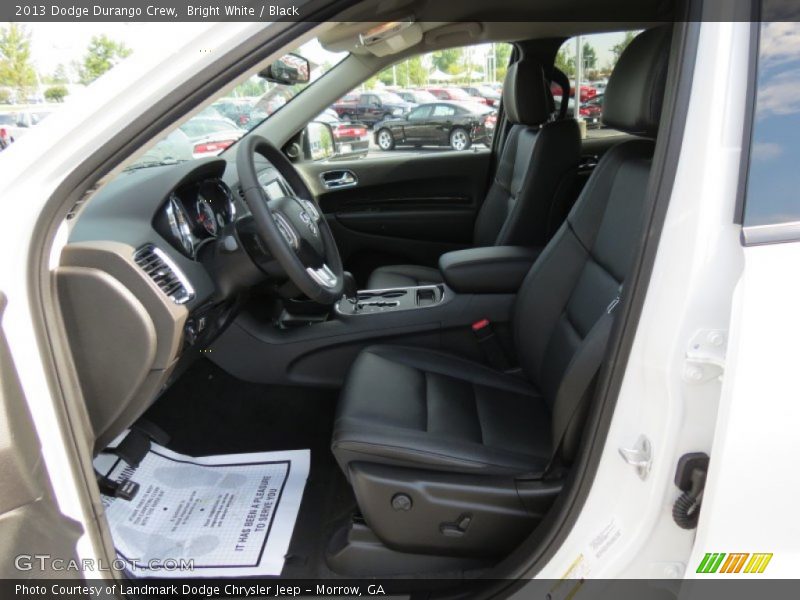 Bright White / Black 2013 Dodge Durango Crew