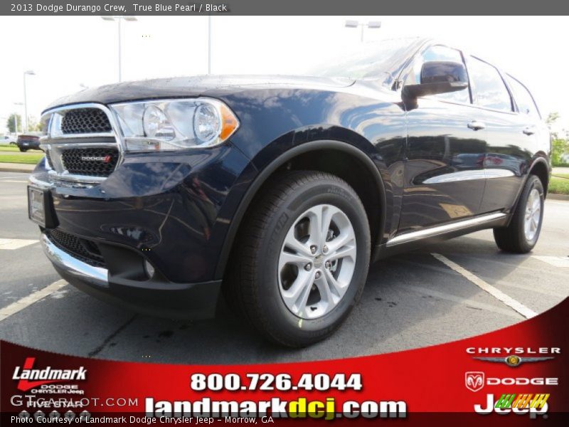 True Blue Pearl / Black 2013 Dodge Durango Crew