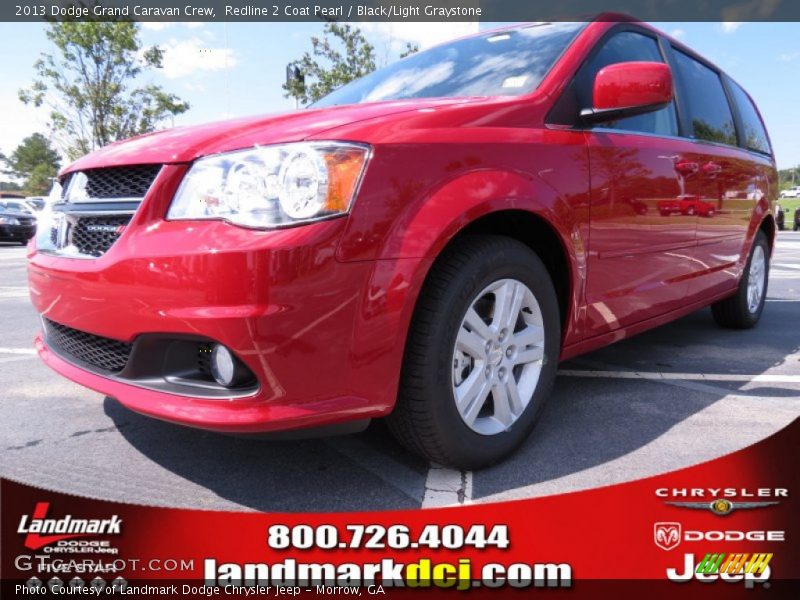 Redline 2 Coat Pearl / Black/Light Graystone 2013 Dodge Grand Caravan Crew