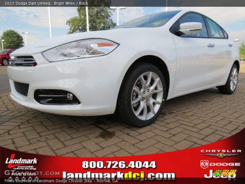 Bright White / Black 2013 Dodge Dart Limited
