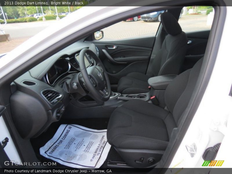 Bright White / Black 2013 Dodge Dart Limited