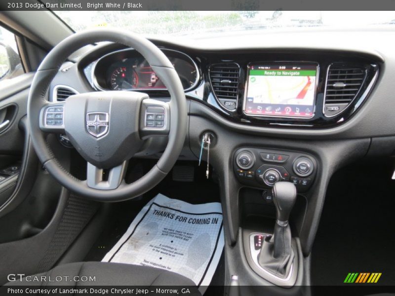 Bright White / Black 2013 Dodge Dart Limited