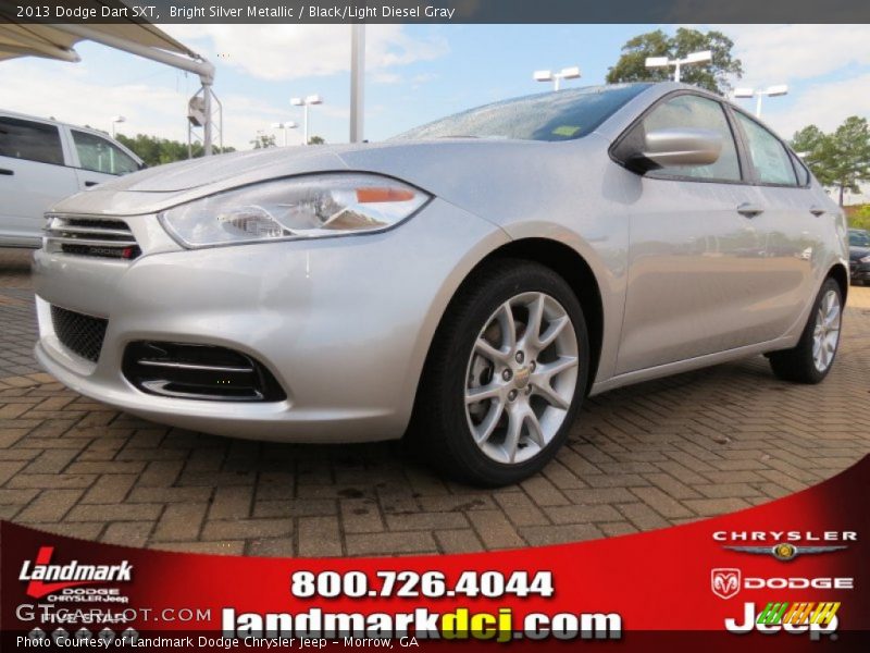 Bright Silver Metallic / Black/Light Diesel Gray 2013 Dodge Dart SXT
